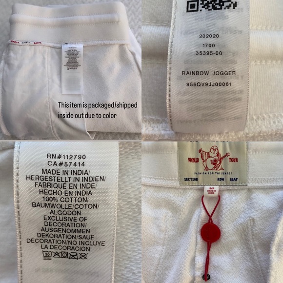 SOLD❣️True Religion Rainbow Multi Stripe Jogger Sweatpants - Picture 12 of 12